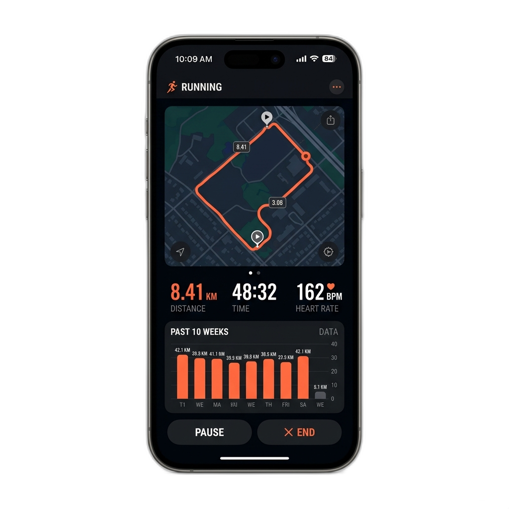 App MetaRun no iPhone